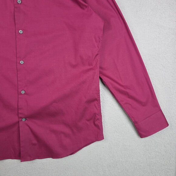 Banana Republic Shirt Mens Size Large Burgundy Stretch Slim Fit Button Down NWT - Picture 3 of 12